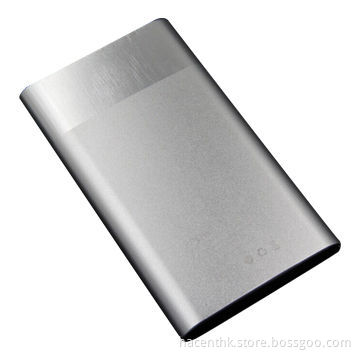 Aluminum case dual USB slim 10,000mAh emergency charger